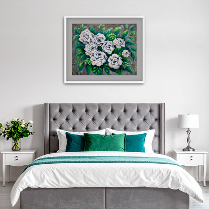 Rose Bouquet Burst Fine Art Paper Print