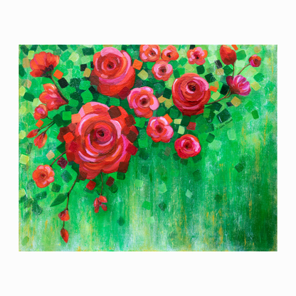 Roses and Confetti Fine Art Paper Print