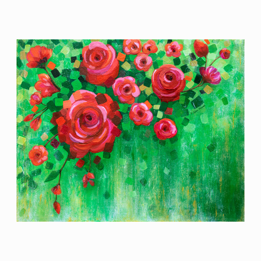 Roses and Confetti Fine Art Paper Print