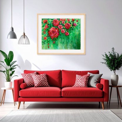 Roses and Confetti Fine Art Paper Print