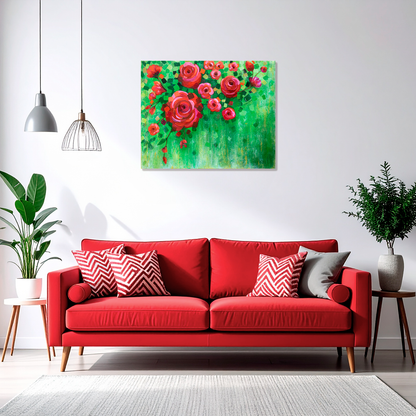 Roses and Confetti Canvas Print