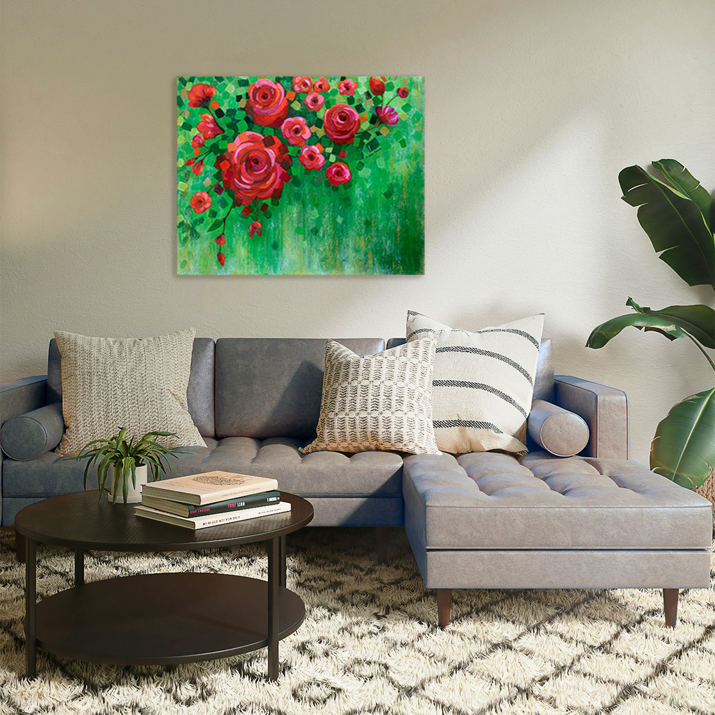 Roses and Confetti Canvas Print