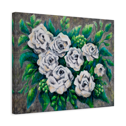 Rose Bouquet Burst Canvas Print