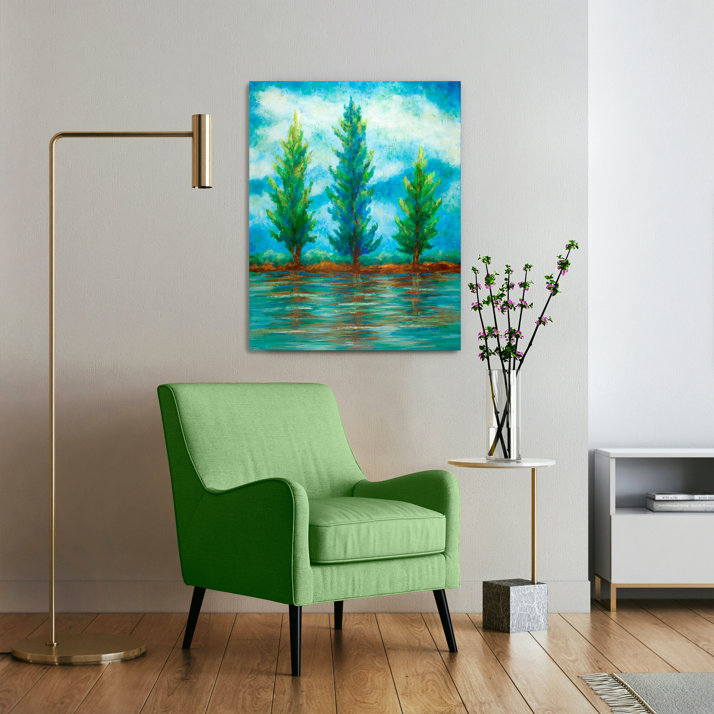 Three River Pines Canvas Print