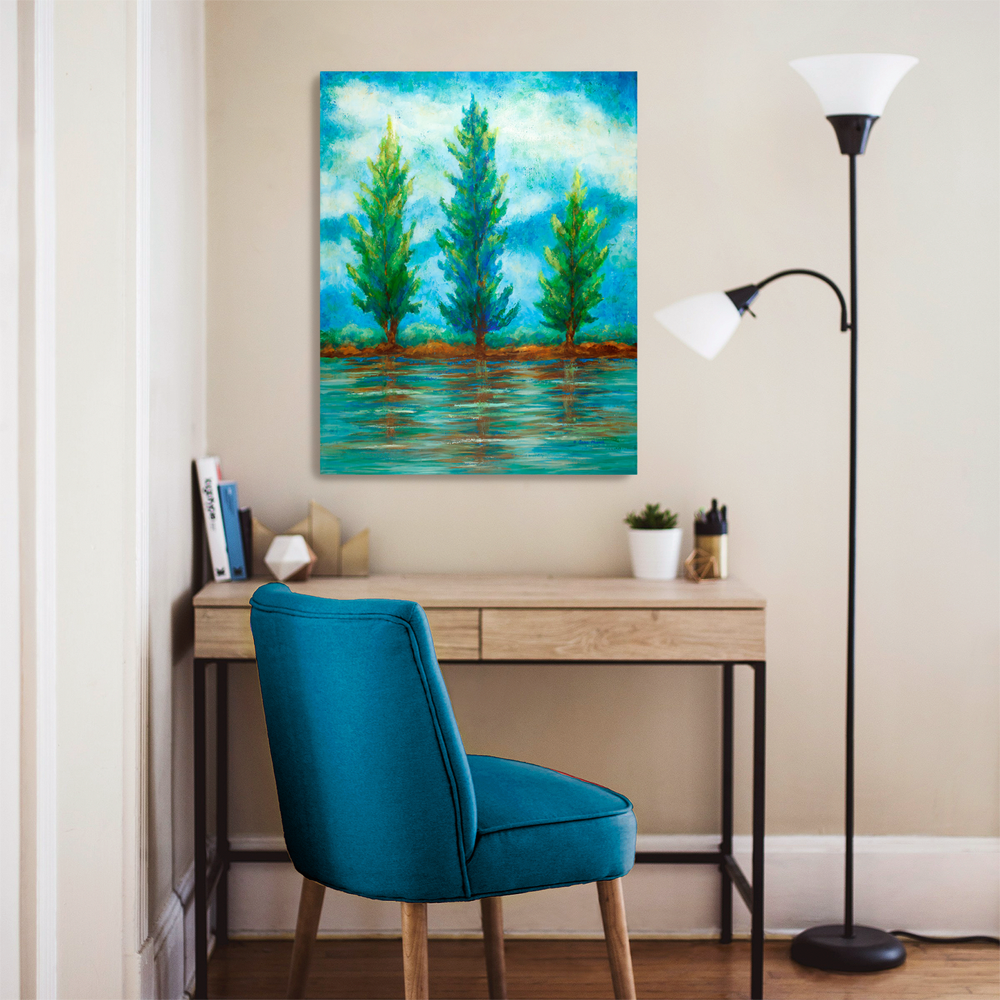 Three River Pines Canvas Print