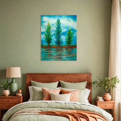 Three River Pines Canvas Print