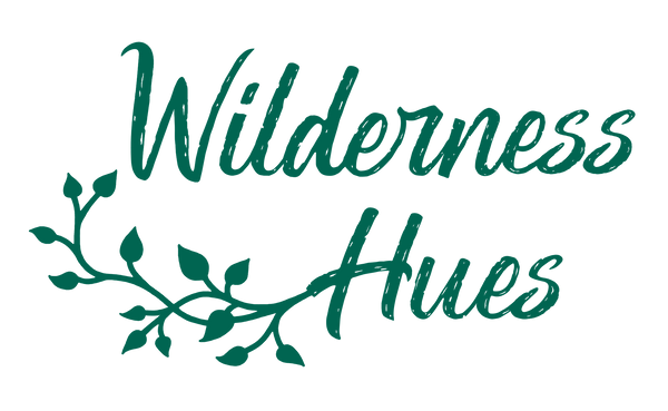 Wilderness Hues Logo for Nature Artist Painter in Wisconsin 